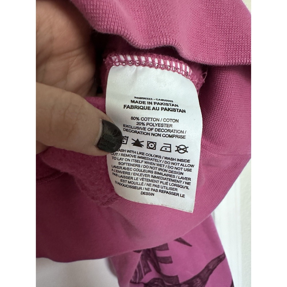Nike Icon Clash Magenta Fleece Crop Crew Pullover Women's Size Medium DB3855-665 - Picture 7 of 8